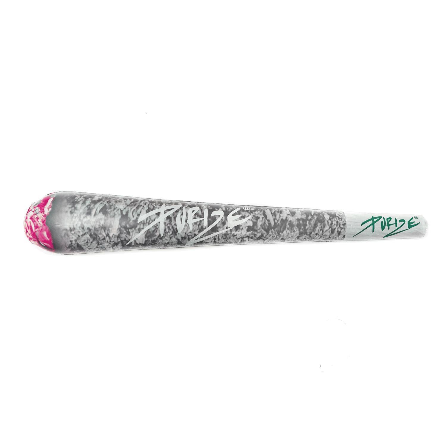 Purize aufblasbarer Jibbit Joint grau-weiß mit pinker Spitze und grünem Purize-Logo, XXL-Merchandising-Artikel